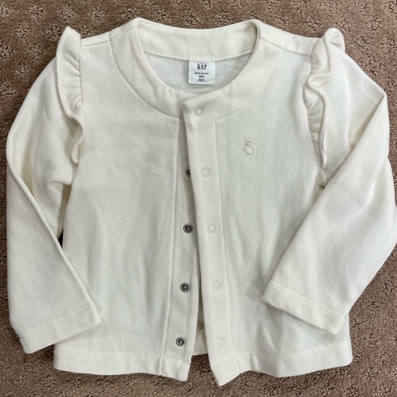 Baby Gap Set Off-White Long Sleeve Cardigan Sweater and Sweatpants 18-24 Months - Picture 3 of 14